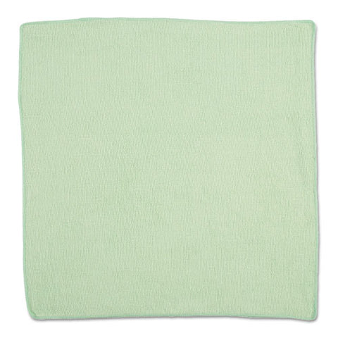 Microfiber Cleaning Cloths, 16 X 16, Green, 24/pack