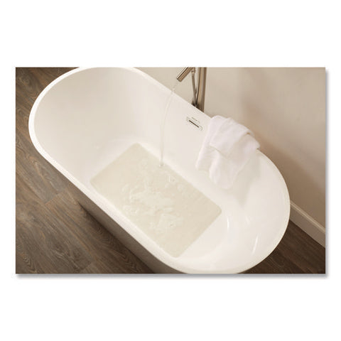 Safti-grip Latex-free Vinyl Bath Mat, 14 X 22.5, White, 4/carton