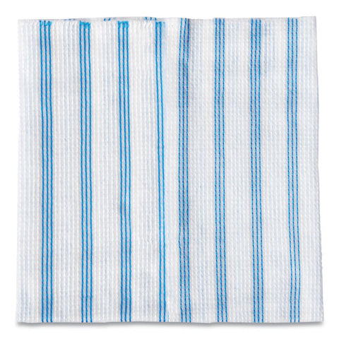 Disposable Microfiber Cleaning Cloths, 12 X 12, Blue/white Stripes, 600/carton