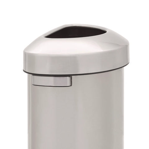 Refine Series Waste Receptacle, 21 Gal, Plastic/stainless Steel