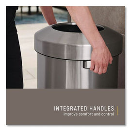 Refine Series Waste Receptacle, 23 Gal, Plastic/stainless Steel