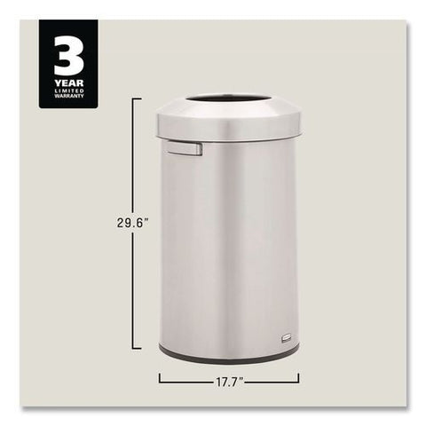 Refine Series Waste Receptacle, 23 Gal, Plastic/stainless Steel