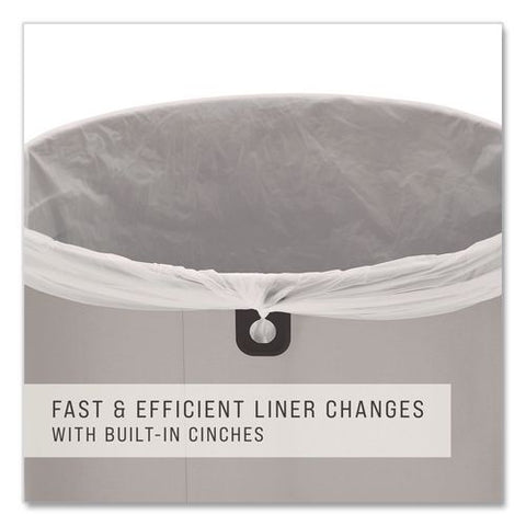 Refine Series Waste Receptacle, 23 Gal, Plastic/stainless Steel