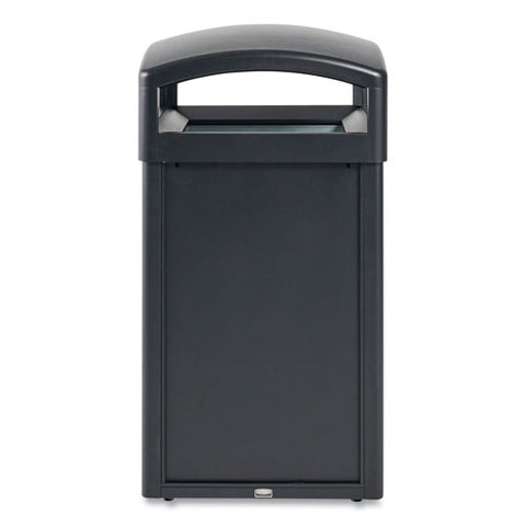 Tailor Decorative Outdoor Waste Receptacle Frames, 51 Gal, Metal, Black