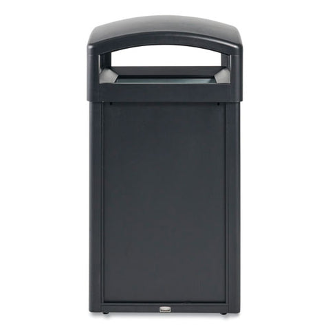 Tailor Decorative Outdoor Waste Receptacle Frames, 51 Gal, Metal, Black