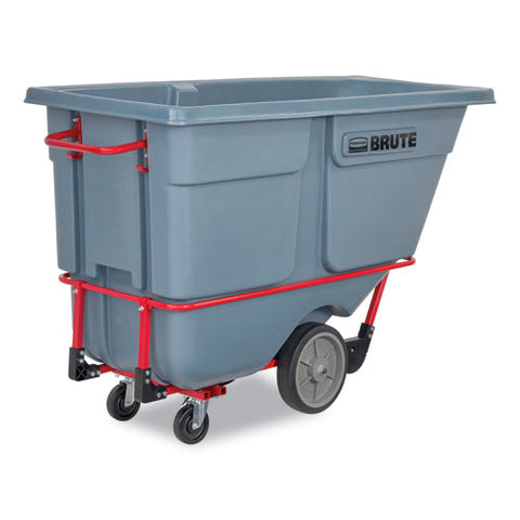 Brute Duratilt Frame Tilt Truck, Heavy Duty, 1 Cu Yd, 2,100 Lb Capacity, Rotomolded Resin/leakproof Polyethylene, Gray