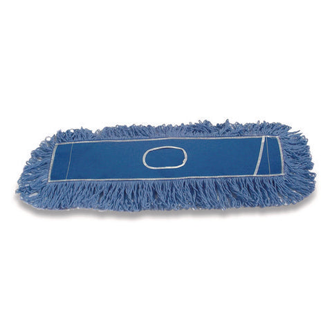 Twisted Loop Blend Dust Mop, Pic/pet Polyester, 24" X 5", Blue