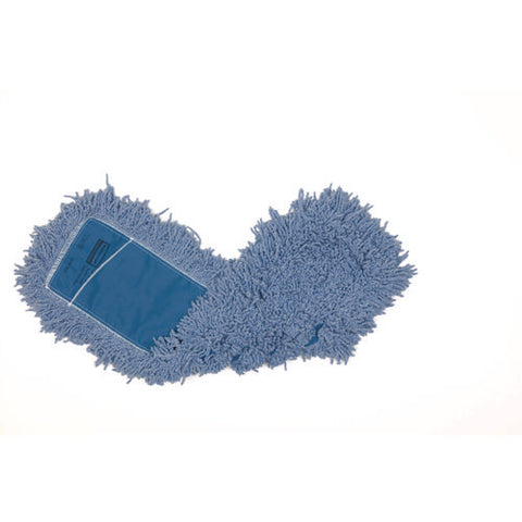 Twisted Loop Blend Dust Mop, Pic/pet Polyester, 24" X 5", Blue