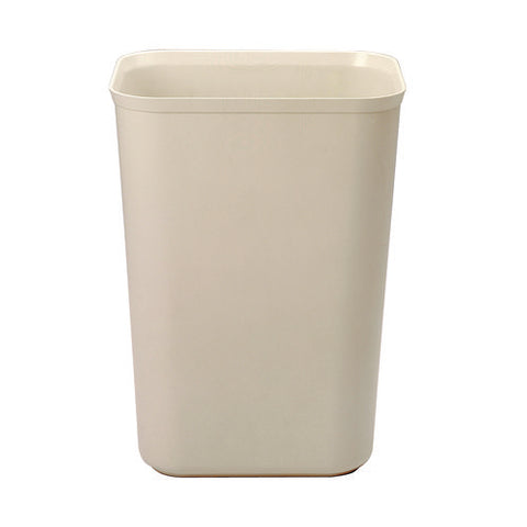 Fiberglass Wastebasket, 10 Gal, Fiberglass, Beige