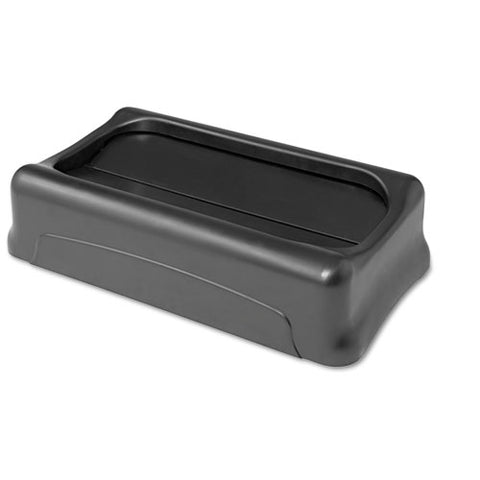 Swing Top Lid For Slim Jim Waste Containers, 11.38w X 20.5d X 5h, Black