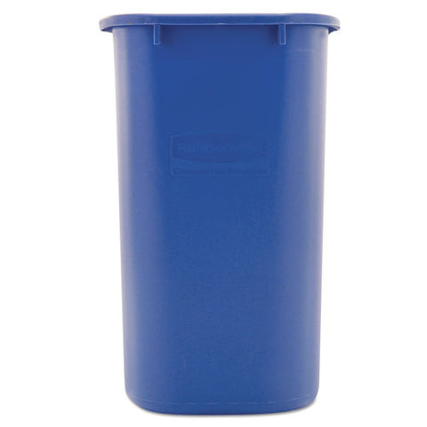 Deskside Recycling Container, Medium, 28.13 Qt, Plastic, Blue