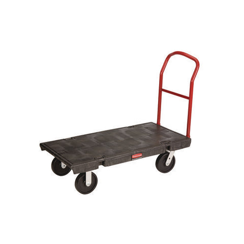 Platform Truck, 2,000 Lb Capacity, 24 X 48 X 7, Black