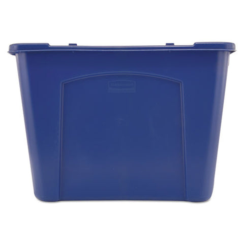 Stacking Recycle Bin, 14 Gal, Polyethylene, Blue