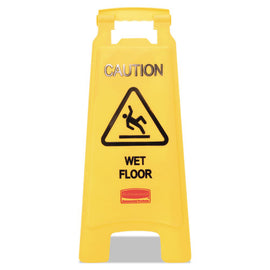 "caution Wet Floor" Sign, 11 X 12 X 25, Yellow