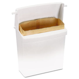 Wax-coated Sanitary Napkin Receptacle Liners, 9.75" X 3.75" X 9.88", Brown, 250/carton