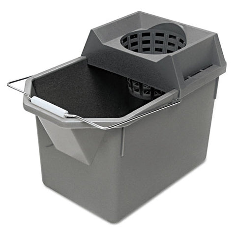 Pail/strainer Combination, 15 Qt, Steel Gray