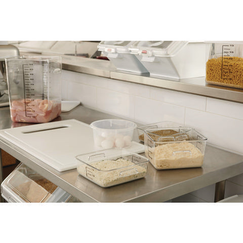 Spacesaver Square Containers, 2 Qt, 8.8 X 8.75 X 2.7, Clear, Plastic