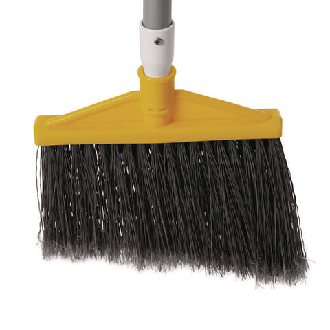 Jumbo Smooth Sweep Angled Broom, 46" Handle, Black/yellow, 6/carton