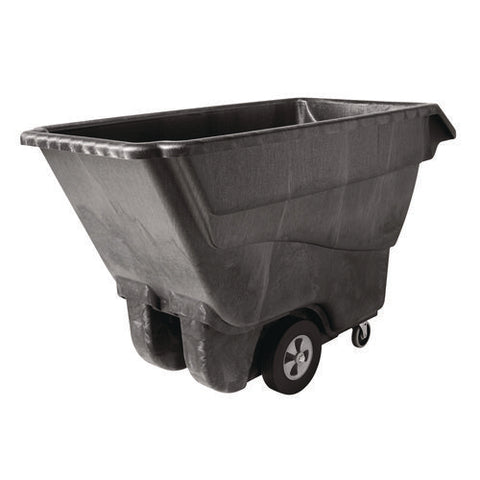 Structural Foam Tilt Truck, 202 Gal, 1,250 Lb Capacity, Plastic, Black