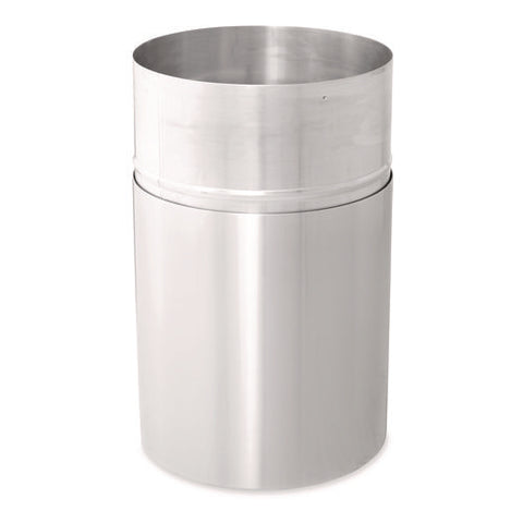 Atrium Aluminum Container With Liner, 35 Gal, Aluminum, Satin Aluminum