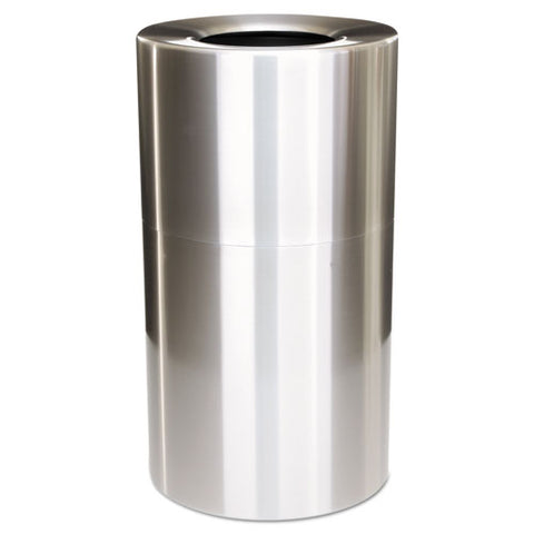 Atrium Aluminum Container With Liner, 35 Gal, Aluminum, Satin Aluminum