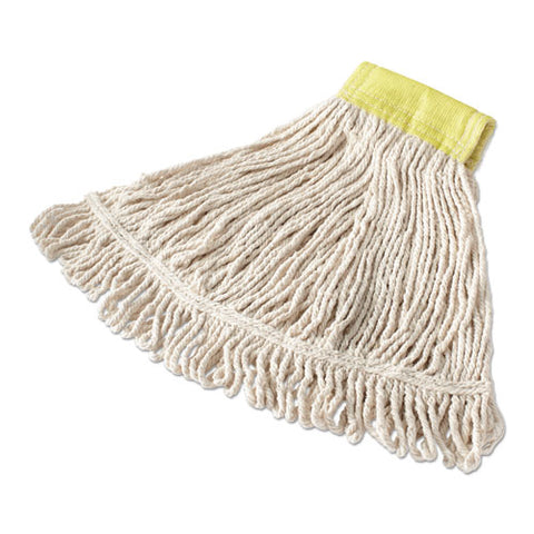 Super Stitch Blend Mop Heads, Cotton/synthetic, White, Medium, 6/carton