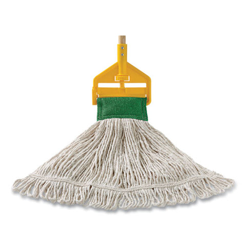 Super Stitch Blend Mop Head, Large, Cotton/synthetic, White, 6/carton