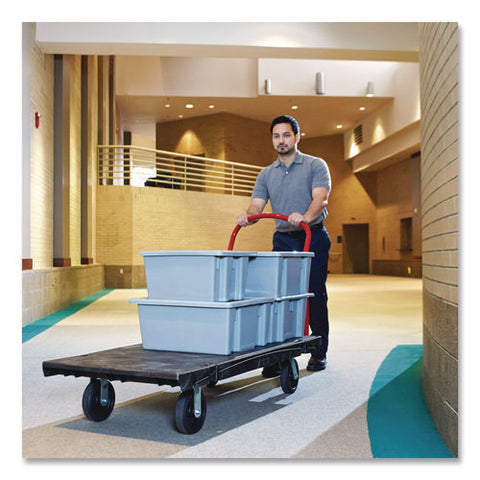 Palletote Box, 1.6 Cu Ft, 15.5" X 19.5" X 13", Gray