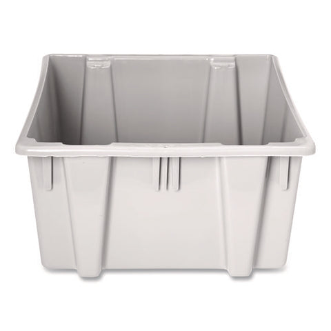 Palletote Box, 1.6 Cu Ft, 15.5" X 19.5" X 13", Gray