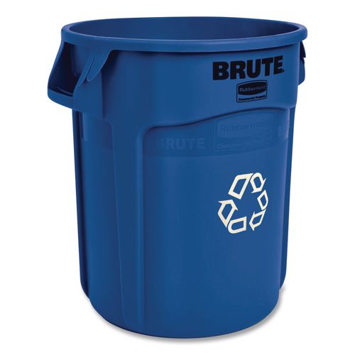 Brute Recycling Container, 20 Gal, Resin, Blue