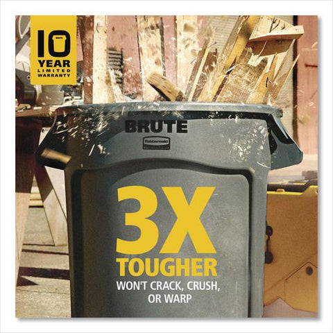 Brute Recycling Container, 20 Gal, Resin, Blue