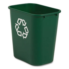 Deskside Recycling Container, 28 Qt Resin, Green