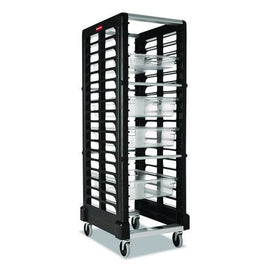 End Loader Rack For Food Boxes And Sheet Pans, 18 Rack, Plastic, 23.75" X 28.75" X 67.88", Black
