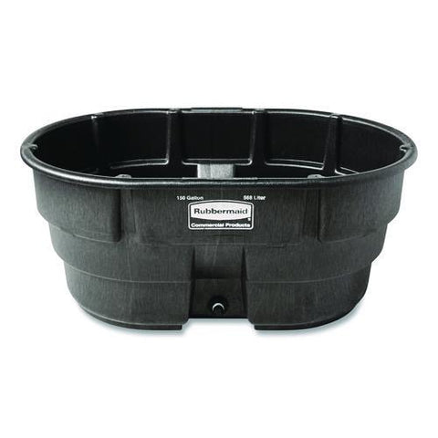 Stock Tank, 150 Gal, 39" X 58" X 25", Polyethylene, Black
