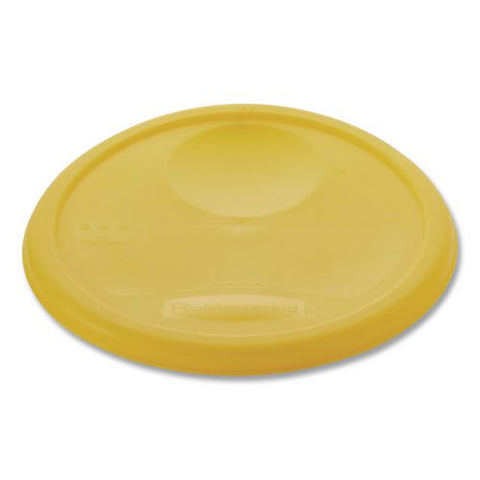 Round Storage Container Lids, 10.25" Diameter X 1.27" H, Plastic, Yellow