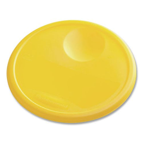 Round Storage Container Lids, 10.25" Diameter X 1.27" H, Plastic, Yellow