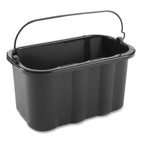 Heavy-duty Cleaning Cart Caddy, 10 Qt, Black, 6/carton