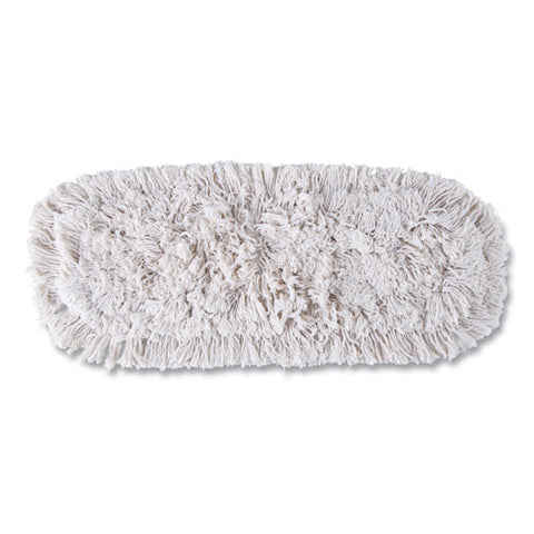 Kut-a-way Dust Mop Head, Cotton, 24", White, 12/carton
