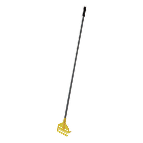 Invader Fiberglass Side-gate Wet-mop Handle, 1" Dia X 60", Gray/yellow