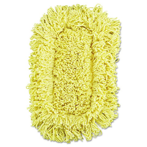 Trapper Looped-end Dust Mop Head, 12 X 5, Yellow, 12/carton