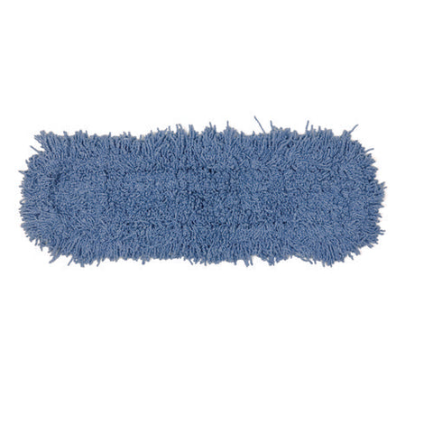 Twisted Loop Blend Dust Mop, Polyester Yarn, 48", Blue, 12/carton