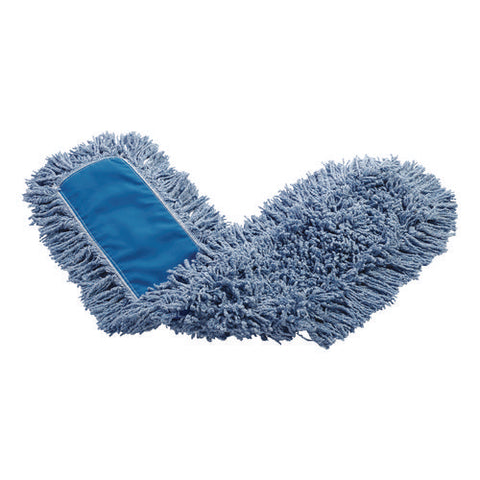 Twisted Loop Blend Dust Mop, Polyester Yarn, 48", Blue, 12/carton