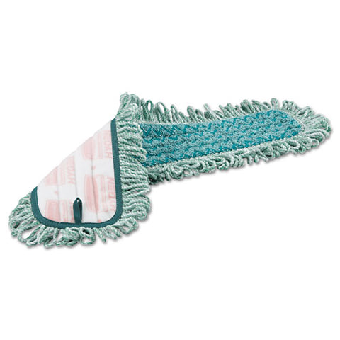 Hygen Microfiber Fringed Dust Mop Pad, 24w X 9d, Green