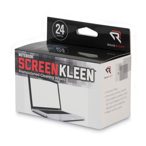 Notebook Screenkleen Pads, Cloth, 7 X 5, White, 24/box