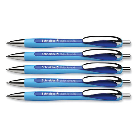 Slider Rave Xb Ballpoint Pen, Retractable, Extra-bold 1.4 Mm, Blue Ink, Blue/light Blue Barrel