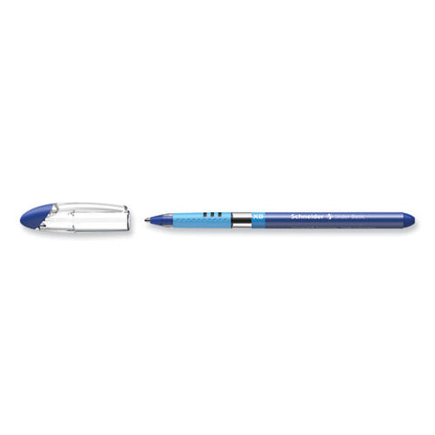 Slider Basic Ballpoint Pen, Stick, Extra-bold 1.4 Mm, Blue Ink, Blue Barrel, 10/box