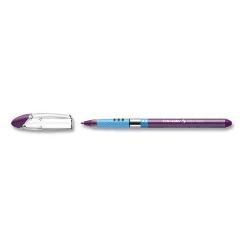 Slider Basic Ballpoint Pen, Stick, Extra-bold 1.4 Mm, Violet Ink, Violet Barrel, 10/box