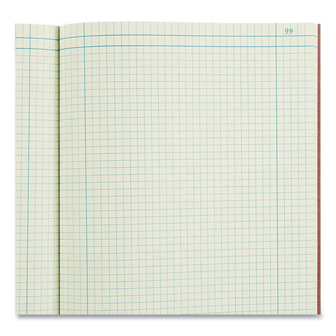 Computation Notebook, Quadrille Rule (4 Sq/in), Brown Cover, (75) 11.75 X 9.25 Sheets