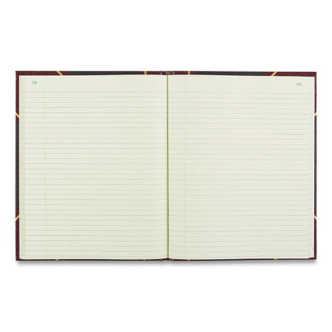 Texthide Eye-ease Record Book, Black/burgundy/gold Cover, 10.38 X 8.38 Sheets, 150 Sheets/book