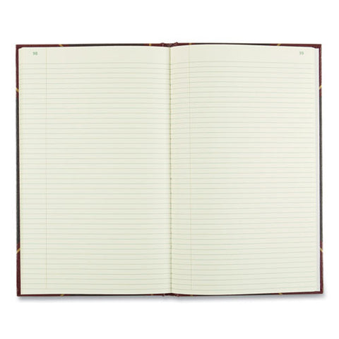 Texthide Record Book, 1-subject, Medium/college Rule, Black/burgundy Cover, (500) 14 X 8.5 Sheets